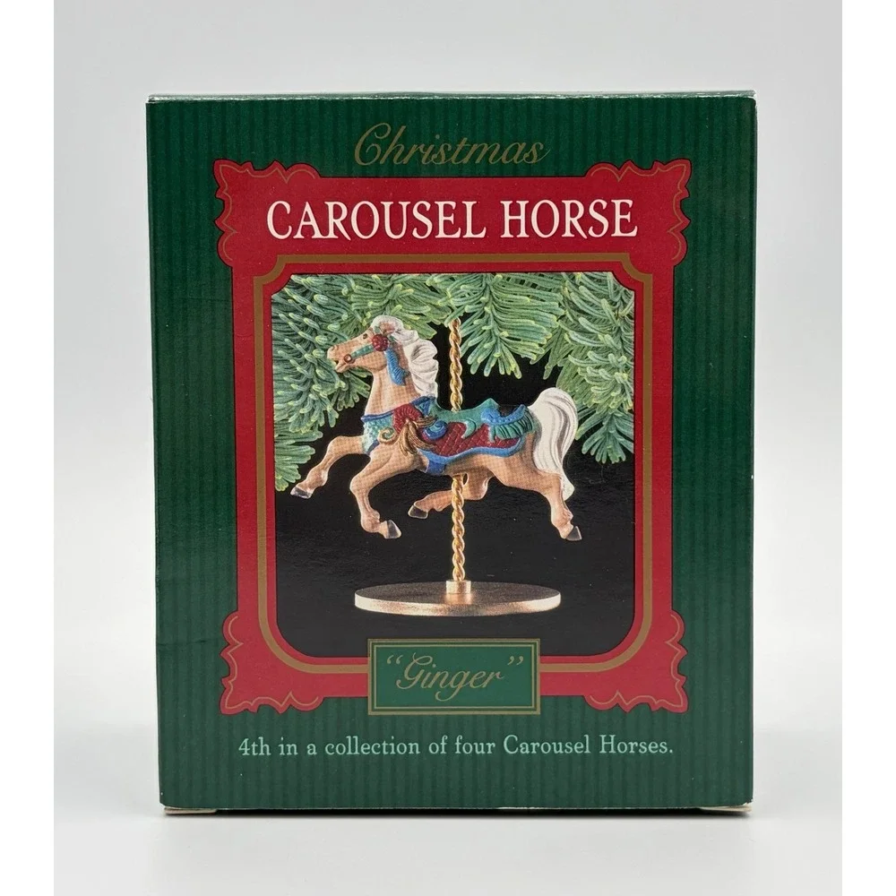 1989 Hallmark Keepsake Ornament Christmas Carousel Horse Ginger XPR9721 Vintage